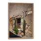 byplakat med et faldefærdigt hus i Valensole Provence