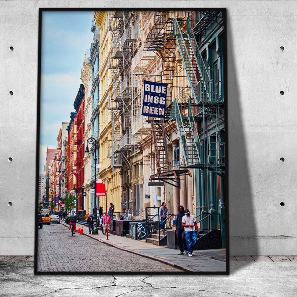 byplakat med gadebillede fra New York City