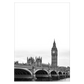 london plakat med big ben og westminster bridge