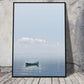 blå plakat med en lille jolle der vugger på limfjordens havblik