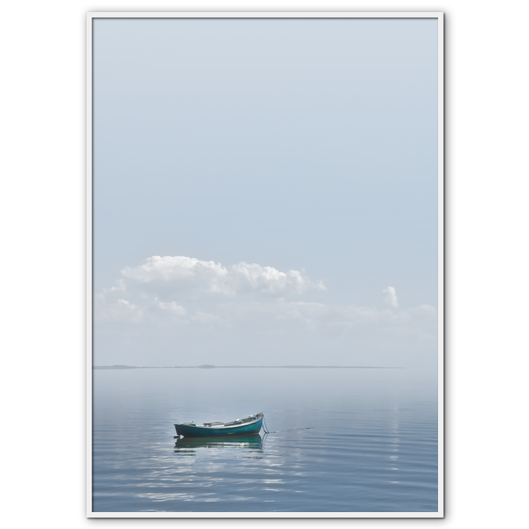 danmark plakat med lille jolle på limfjordens havblik