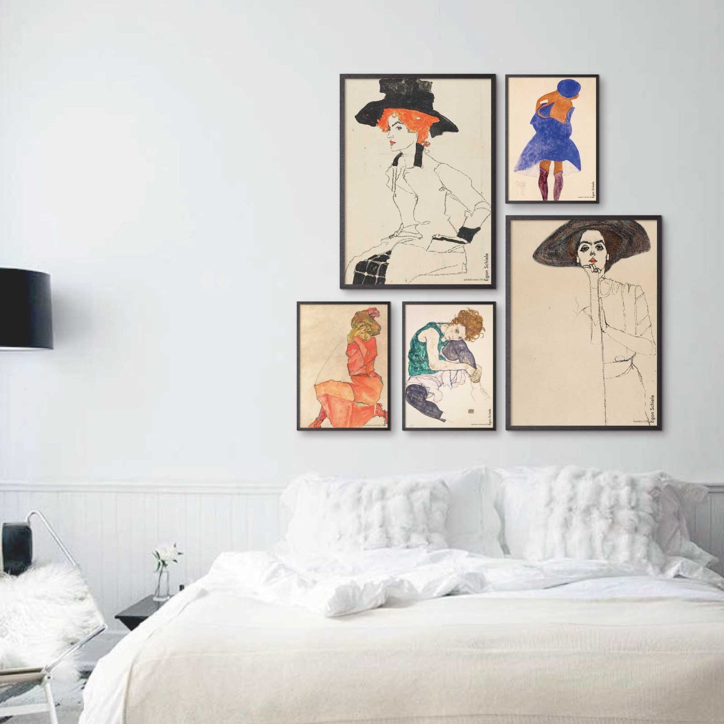 Egon Schielde plakatvæg i soveværelset