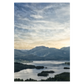 fotokunst plakat med eftermiddagssol over norske skålvikfjorden