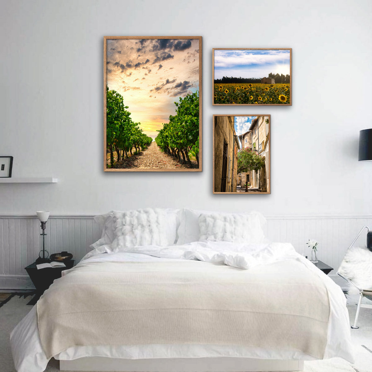 fotokunst plakater med billeder fra provence til soveværelset