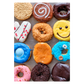 plakat til køkkenet med blandede donuts