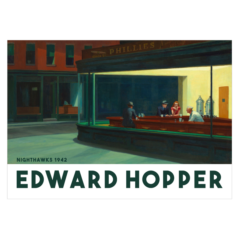 Kunstplakat Edward Hopper "Nighthawks"
