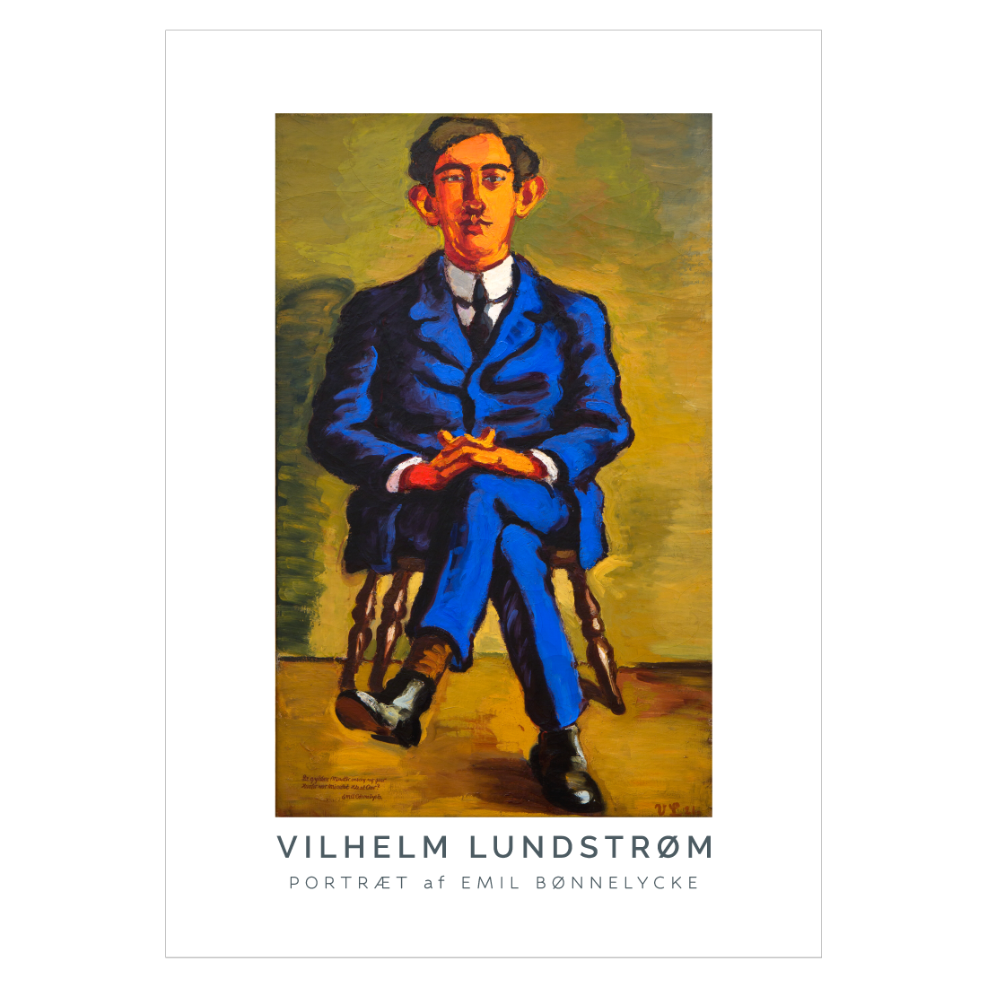 Kunstplakat med Vilhelm Lundstrøms "Portræt af Emil Bønnelycke"