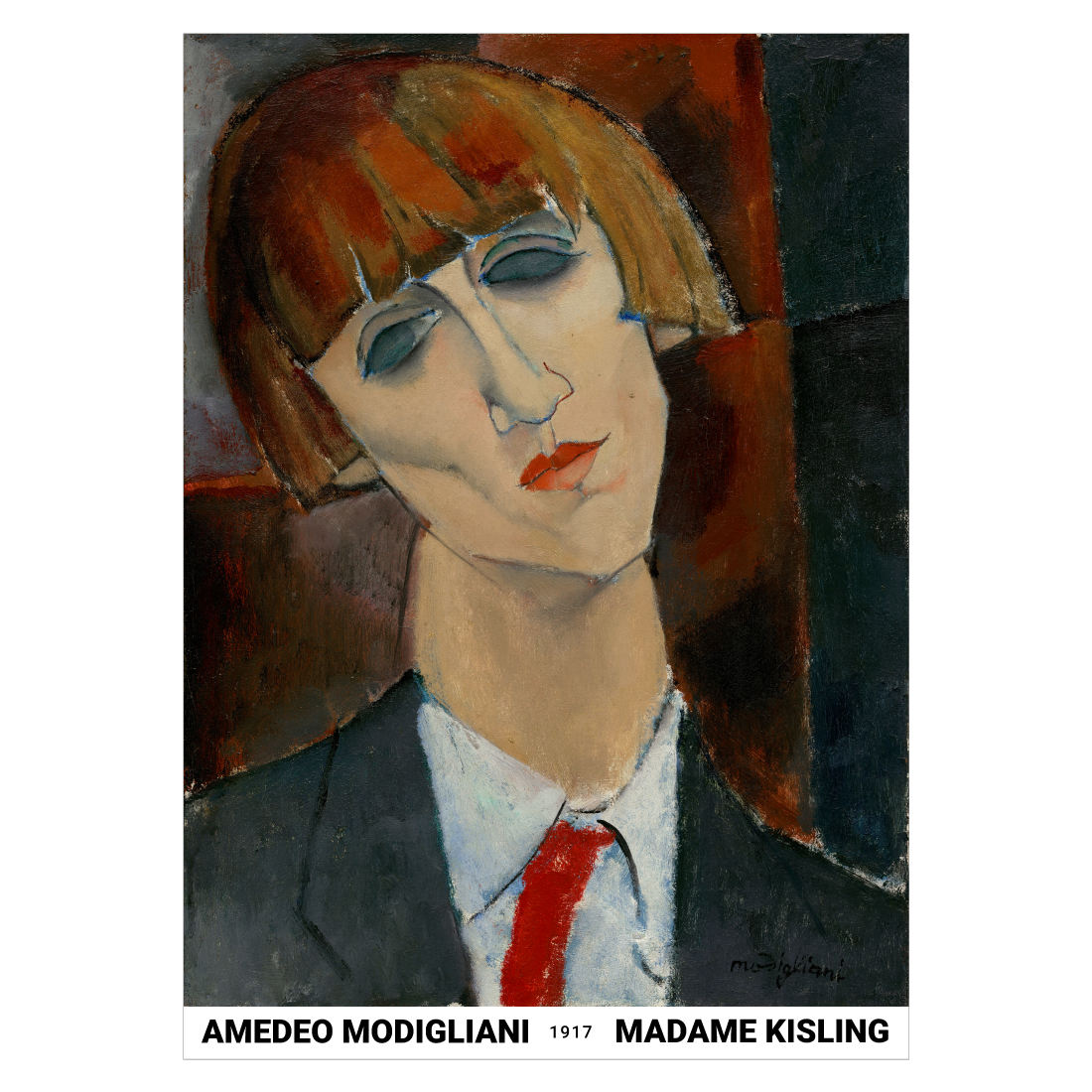 Kunstplakat med Amedo Modiglianis "Madame Kisling"