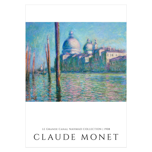 Kunstplakat med Claude Monet "Le Grand Canal Nahmad"