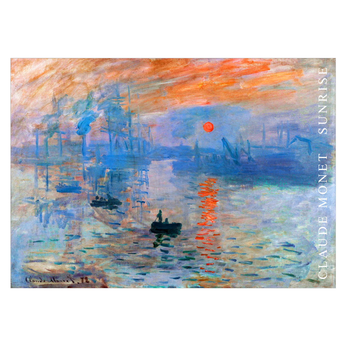 Kunstplakat med Claude Monets "Sunrise"