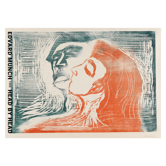 Kunstplakat med Edvard Munchs "Head by Head"