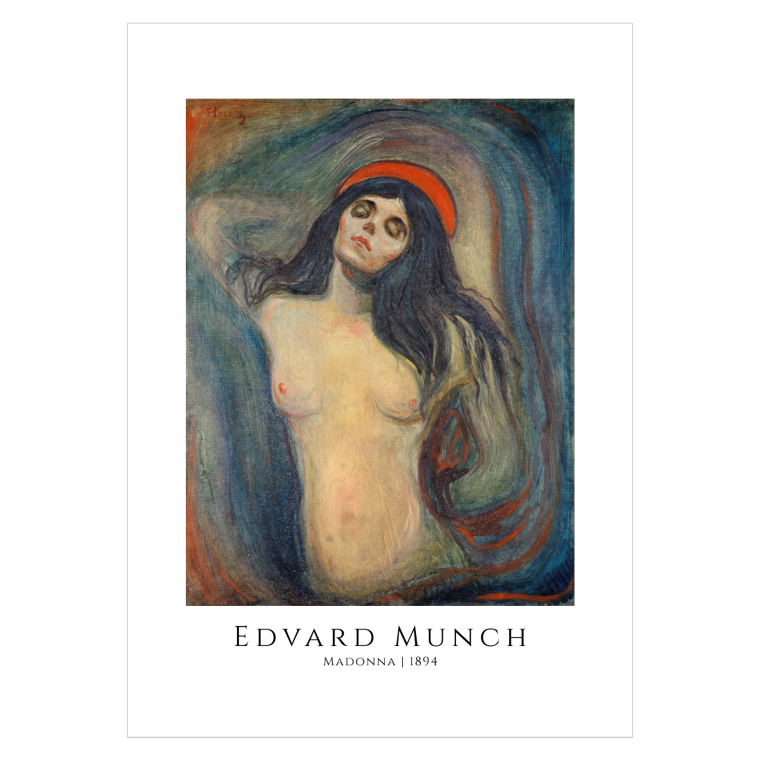 Kunstplakat med "Madonna 1894" af Edvard Munch