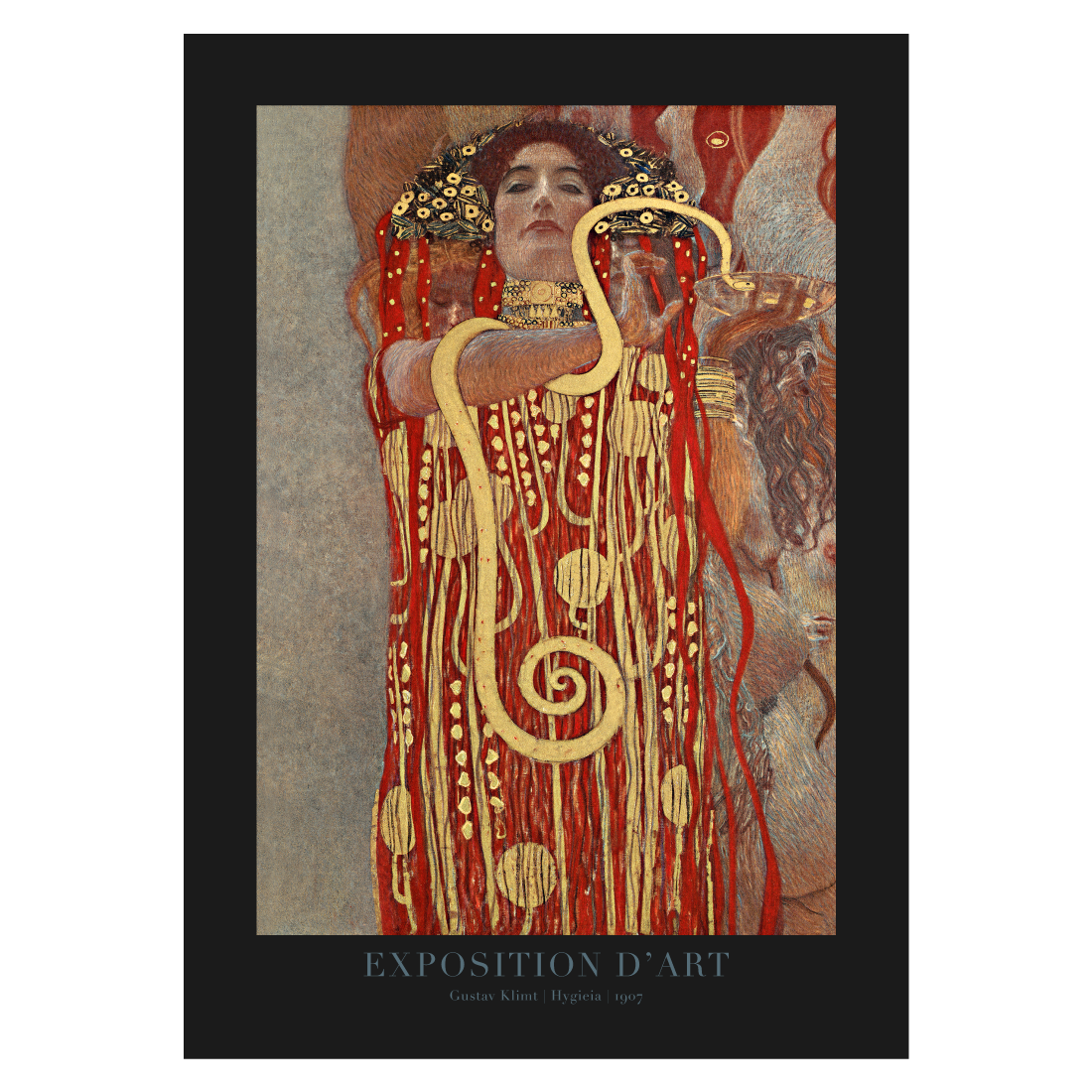 Kunstplakat med Gustav Klimts "Hygieia"