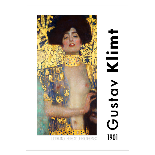 Kunstplakat med Klimts "Judith and the Head of Holofernes"