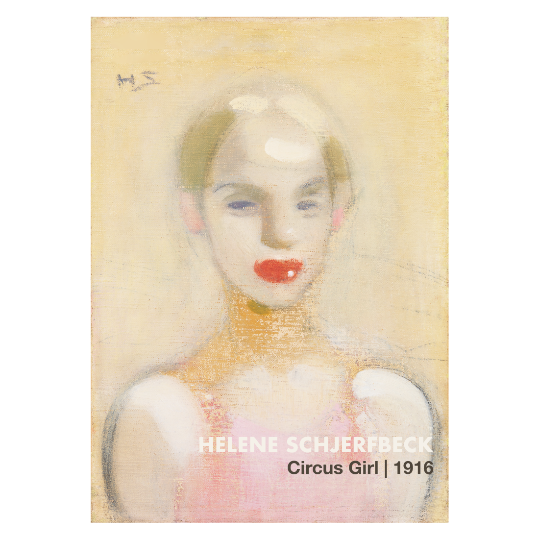 Kunstplakat med Helene Scherfbecks "Circus girl""