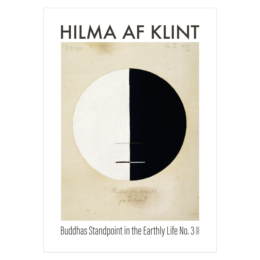 kunstplakat med Hilma af Klint's "Buddhas Standpoint no. 3"