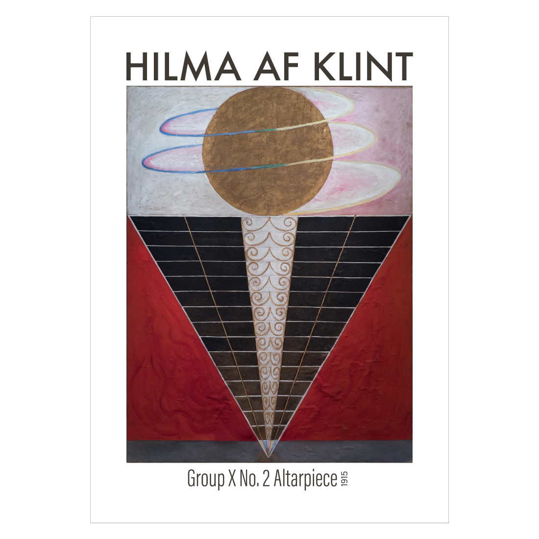 Kunstplakat med Hilma af Klint's "Group X No. 2 Altarpiece"