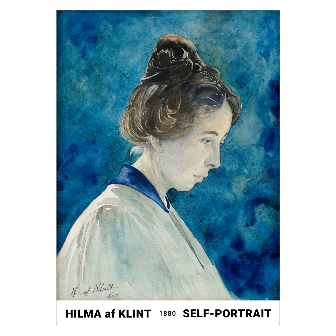 Kunstplakat med Hilma af Klint "Self-Portrait" fra 1880