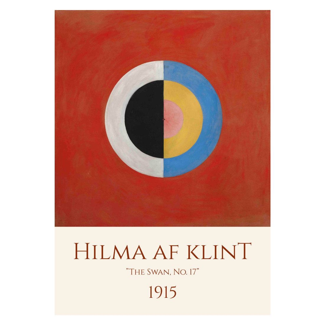 Kunstplakat med Hilma af Klints "The Swan No. 17"