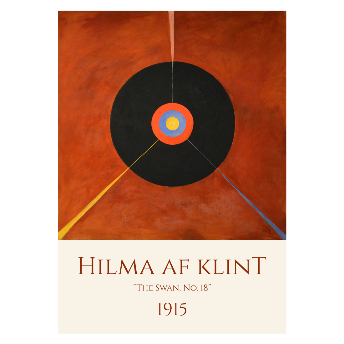 Kunstplakat med Hilma af Klints "The swan No. 18"