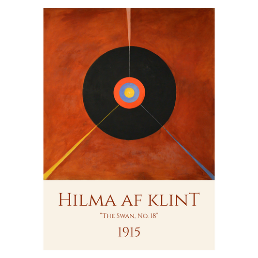 Kunstplakat med Hilma af Klints "The swan No. 18"