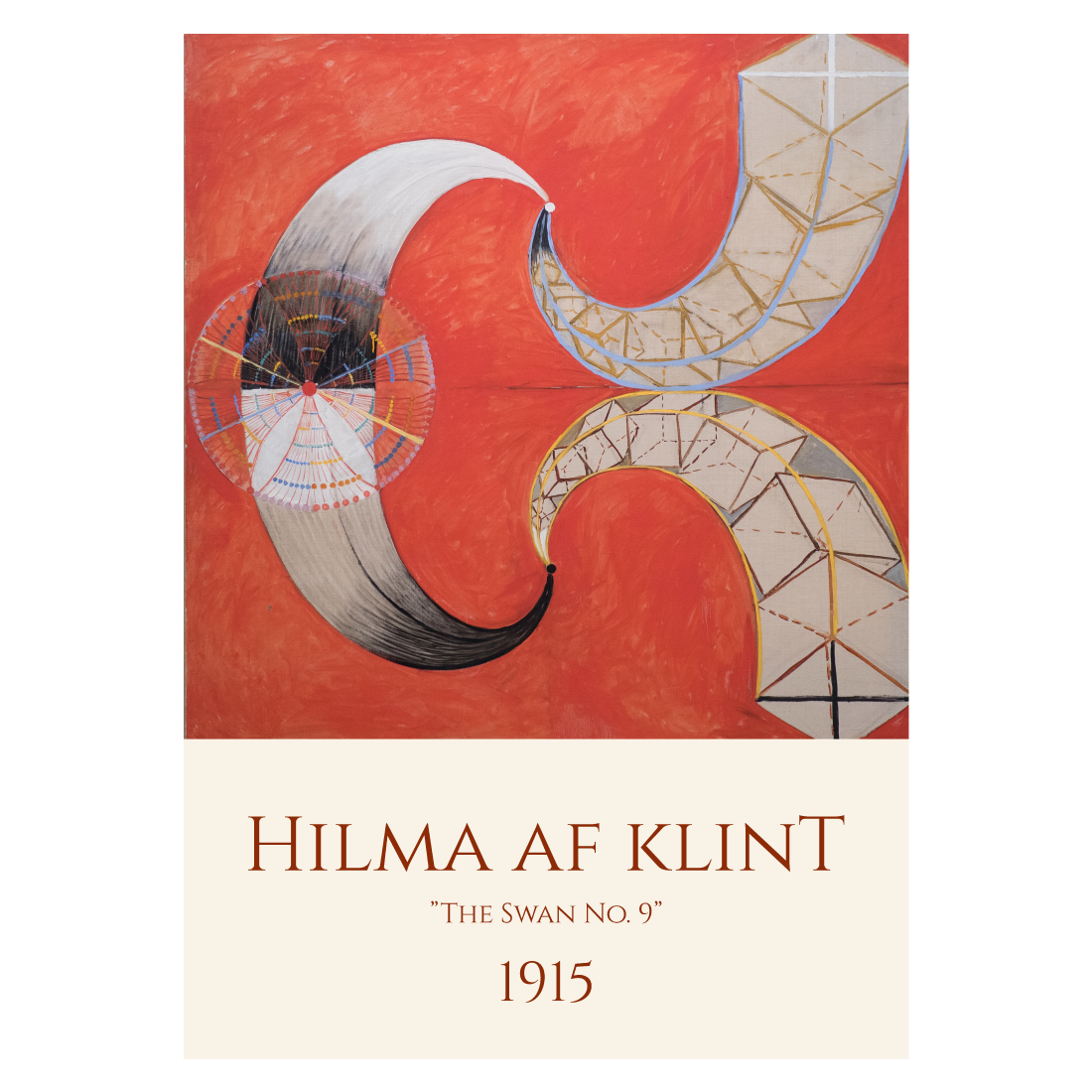 Kunstplakat med Hilma af Klints "The Swan No. 9"
