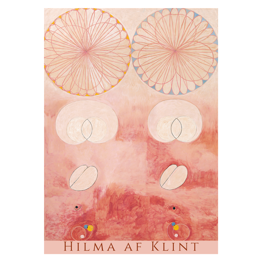 Kunstplakat med Hilma af Klints kunstværk "The Ten Largest No. 9"