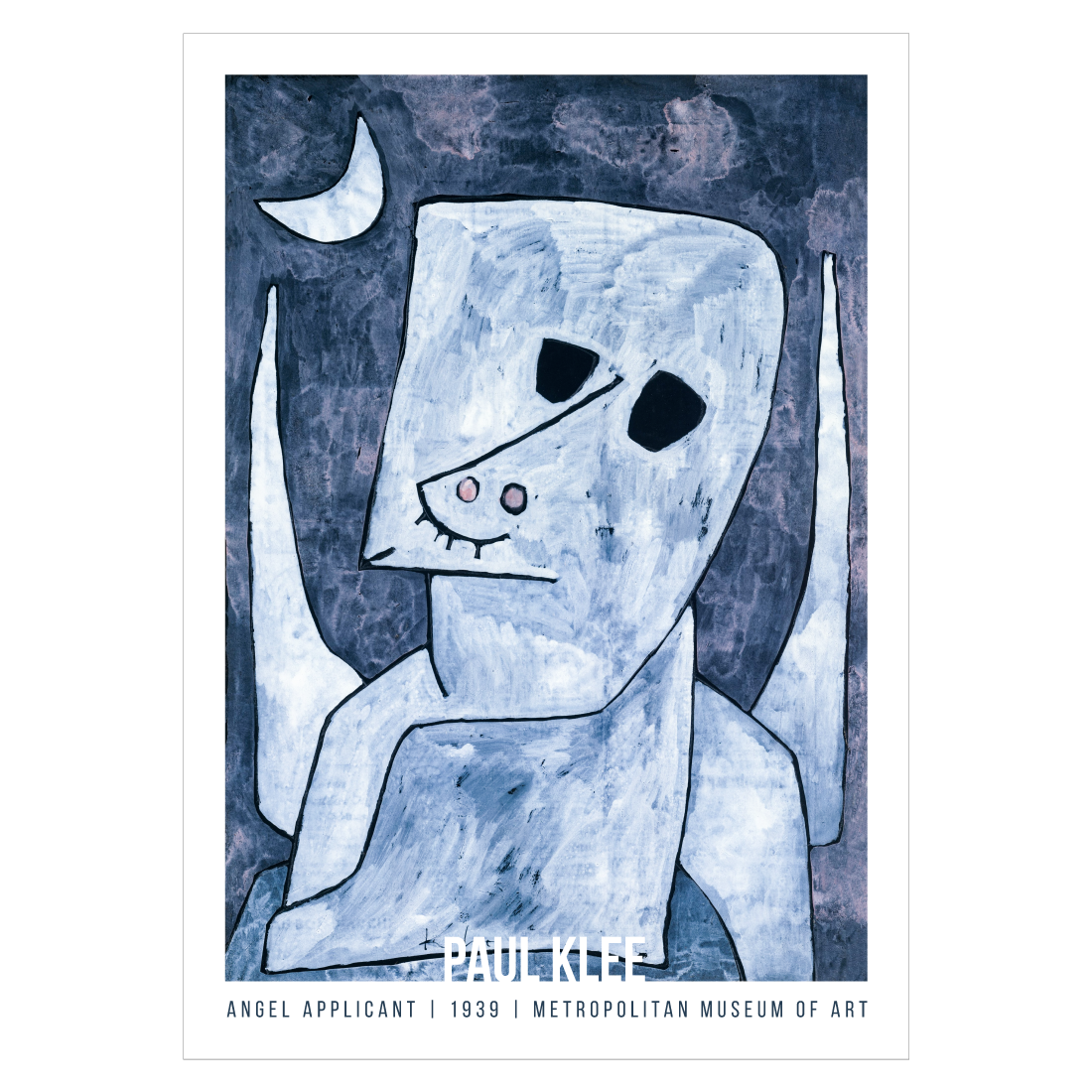 Kunstplakat med Paul Klees "Angel Applicant"