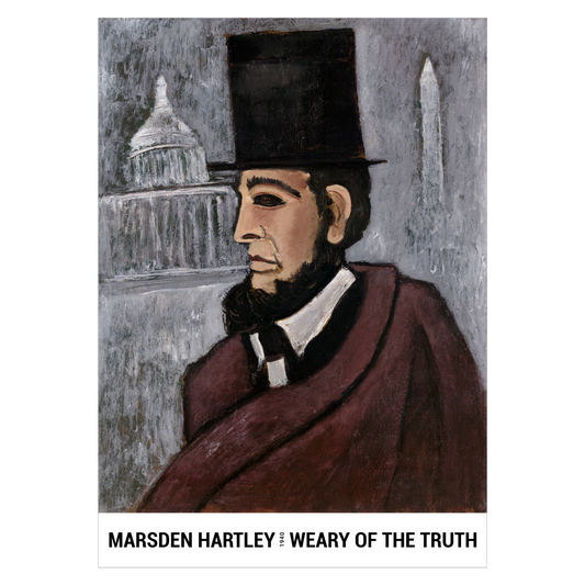 Kunstplakat med Marsden Hartley "Weary of the Truth"