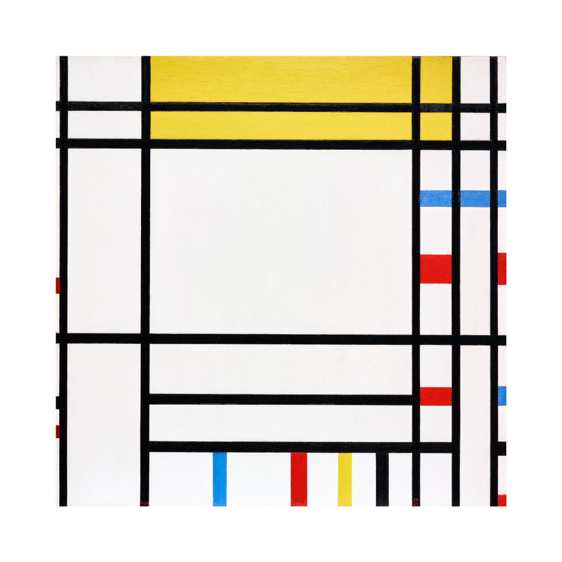 Kunstplakat med Piet Mondrian "Place de la Concorde"