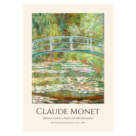 Kunstplakat med "Bridge over a Pond of Water Lilies"