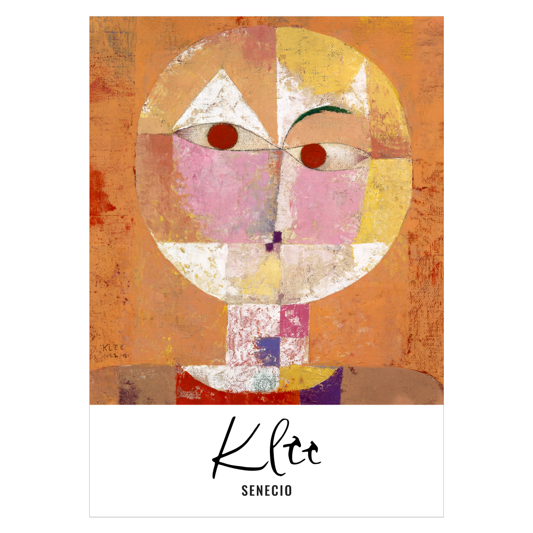 kunstplakat med "Senecio" af Paul Klee
