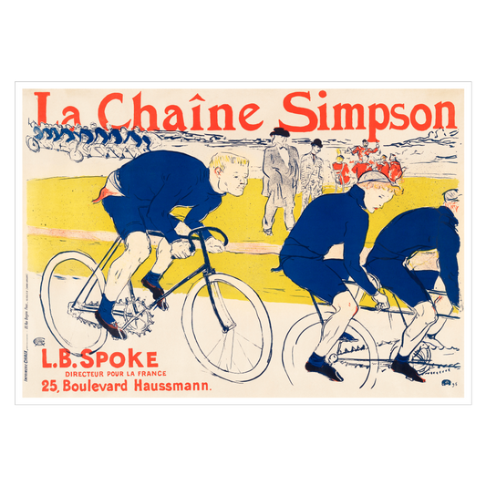 Kunstplakat med Toulouse Lautrec "La Chaine Simpson"