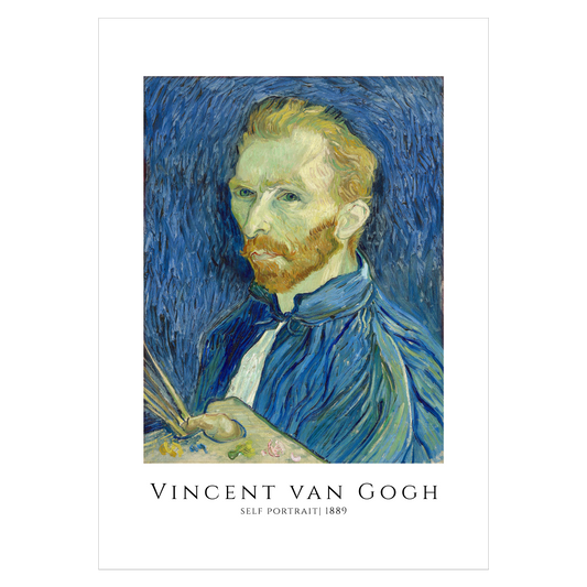 Kunstplakat  med "Selvportræt august 1889" af van Gogh
