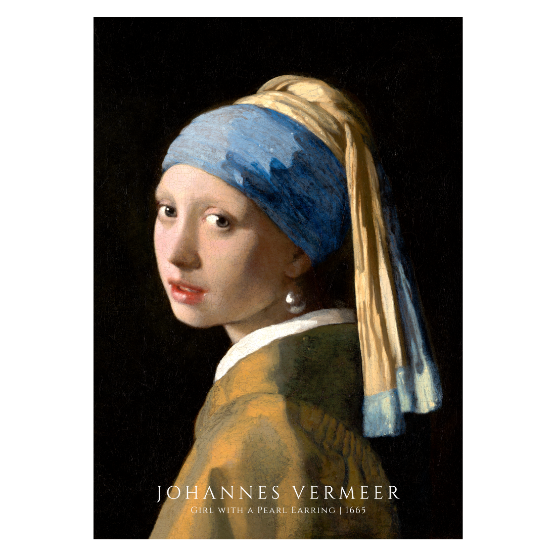 Kunstplakat med Johannes Vermeer "Girl with a pearl earring"