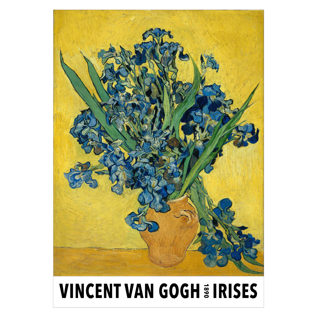 Kunstplakat med Vincent van Gogh "Irises"