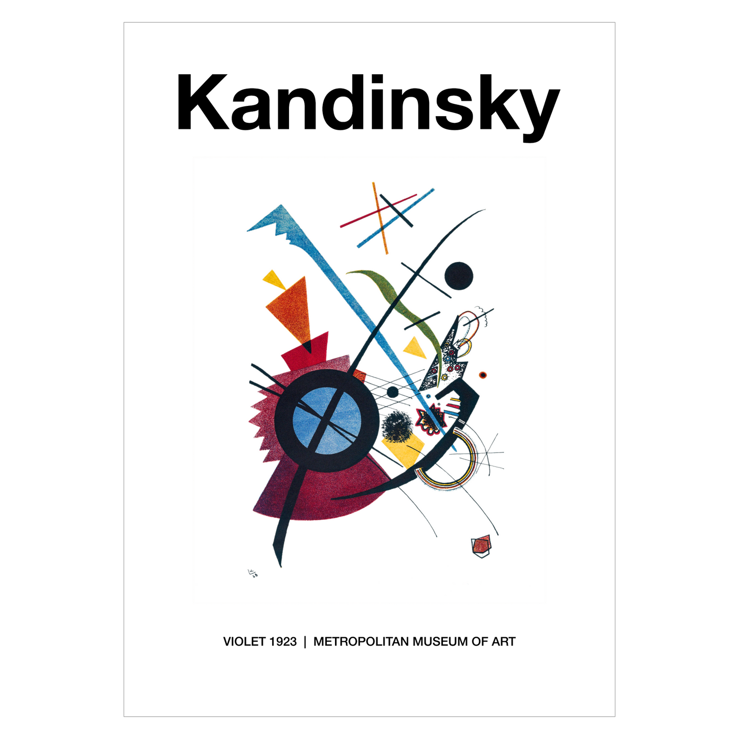 Kunstplakat med Wassily Kandinsky "Violet"