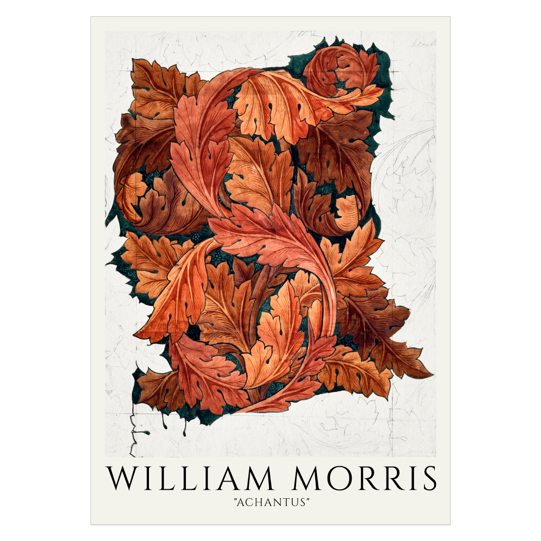 Kunstplakat med William Morris' "Archantus"