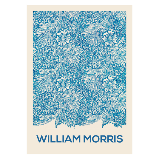 kunstplakat med William Morris Blue Marigold