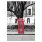 london plakat og poster med berømt rød telefonboks