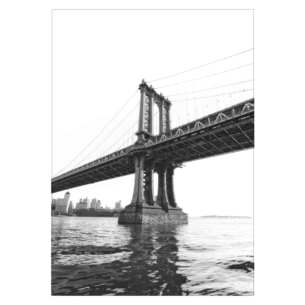 new york plakat med manhattan bridge
