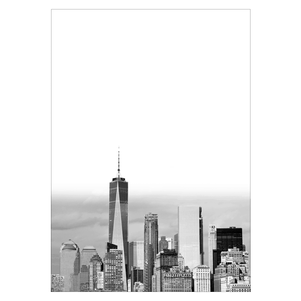 new york plakat med manhattan skyline