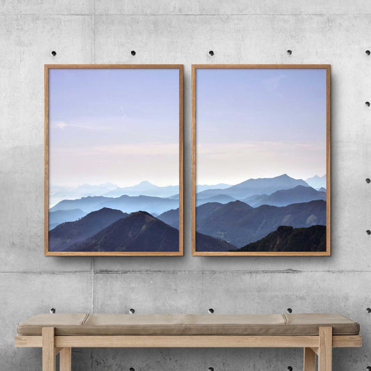 2 Posters med alpint landskap