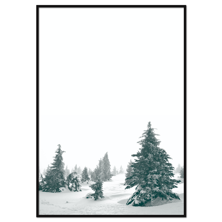 natur plakat med motiv af vinterlandskab med sne i hafjell