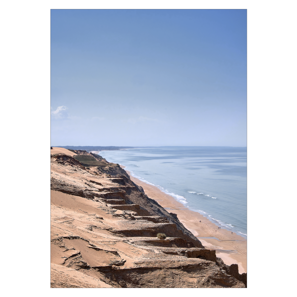 naturplakat med udsigt til vesterhavet fra klitterne ved rubjerg knude