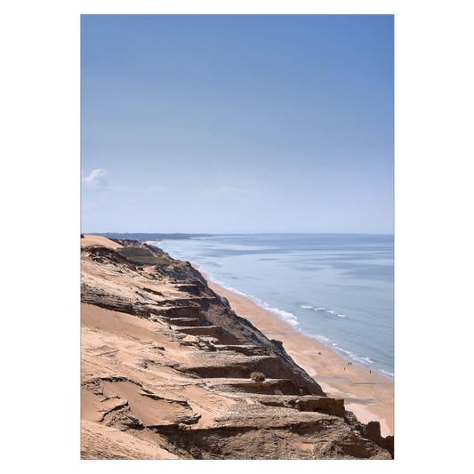 naturplakat med udsigt til vesterhavet fra klitterne ved rubjerg knude