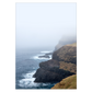naturplakat med klippekysten ved gasadalur på færøerne