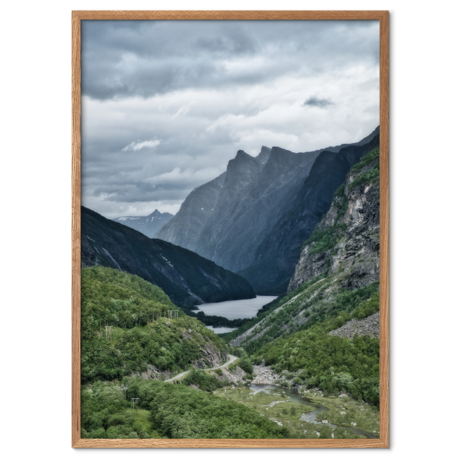 fotokunst plakat med norsk naturbillede