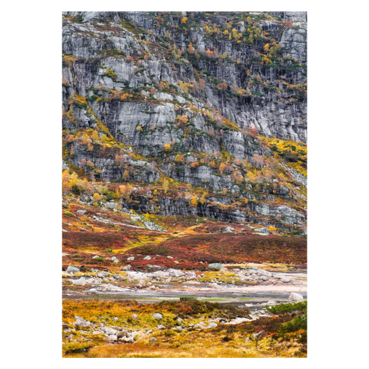 abstrakt fotokunst plakat med norsk natur