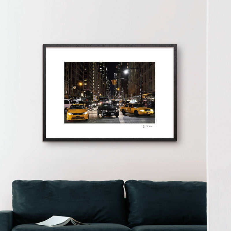 New York City poster with traffic on 6th Avenue
